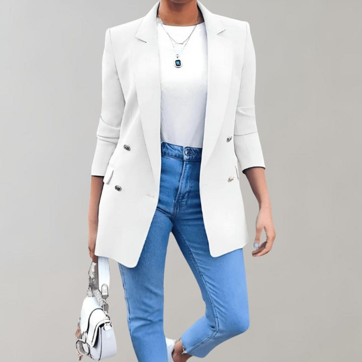 Women's Mid Length Tailored Blazer Jacket