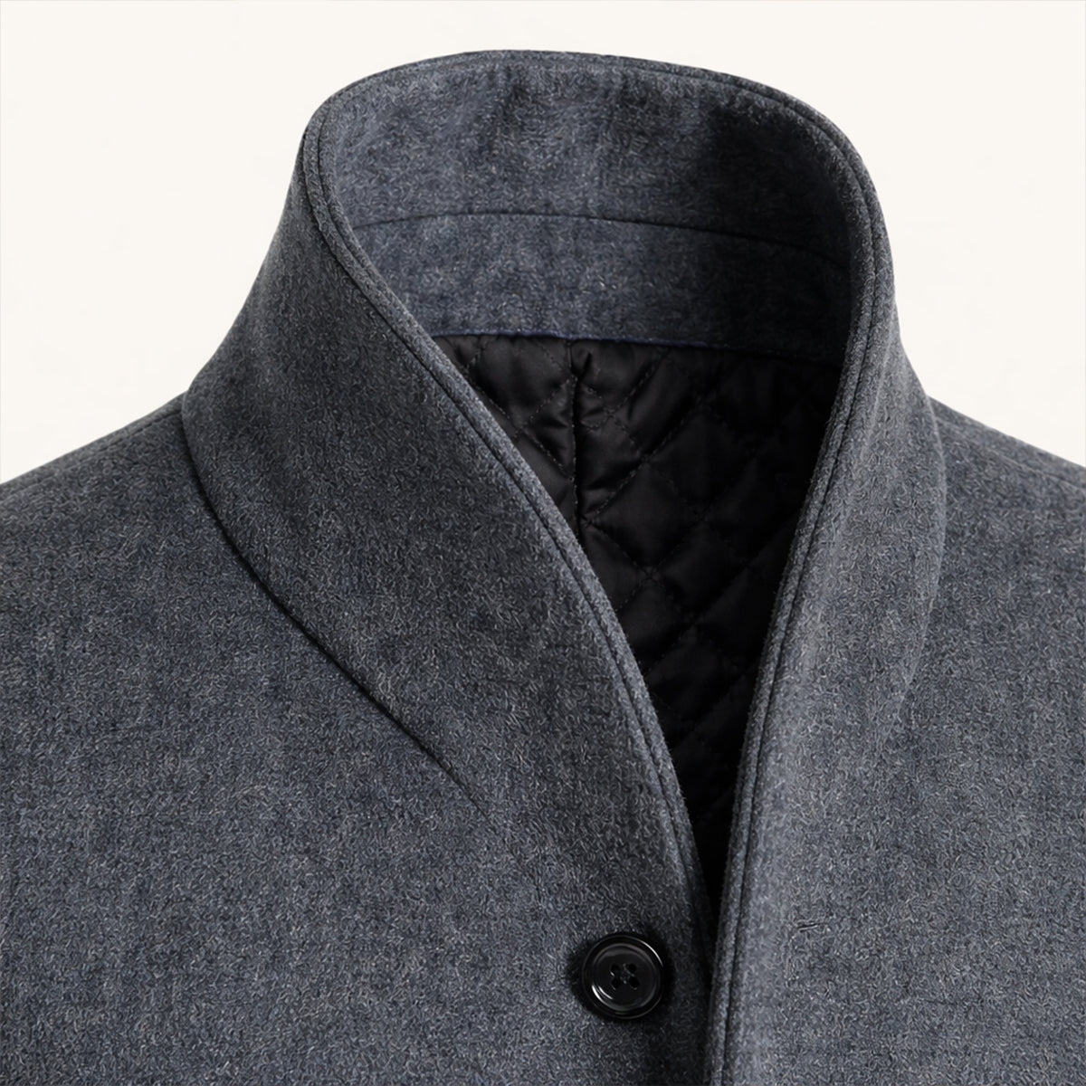 The Collingwood Men's Elegant Wool Blend Single Breasted Winter Trench Coat