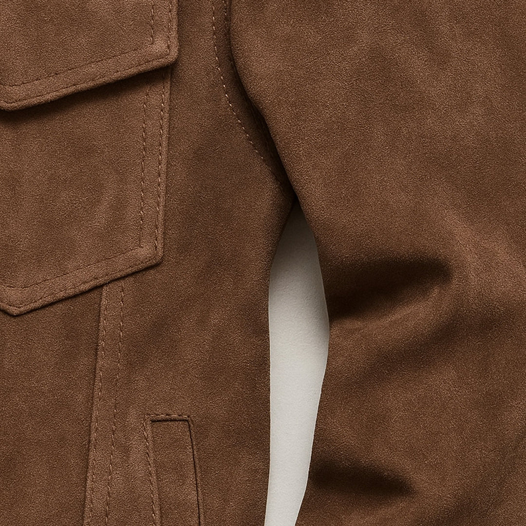Men's Vintage Suede Cargo Jacket