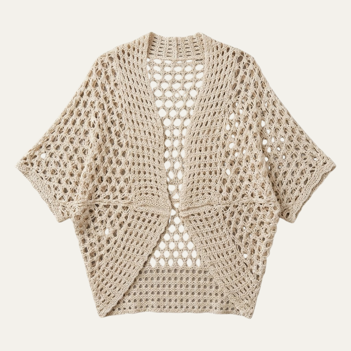 Women's Crochet Open Front Cardigan