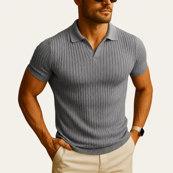 The Ghedi Men's Knit Short Sleeve Polo