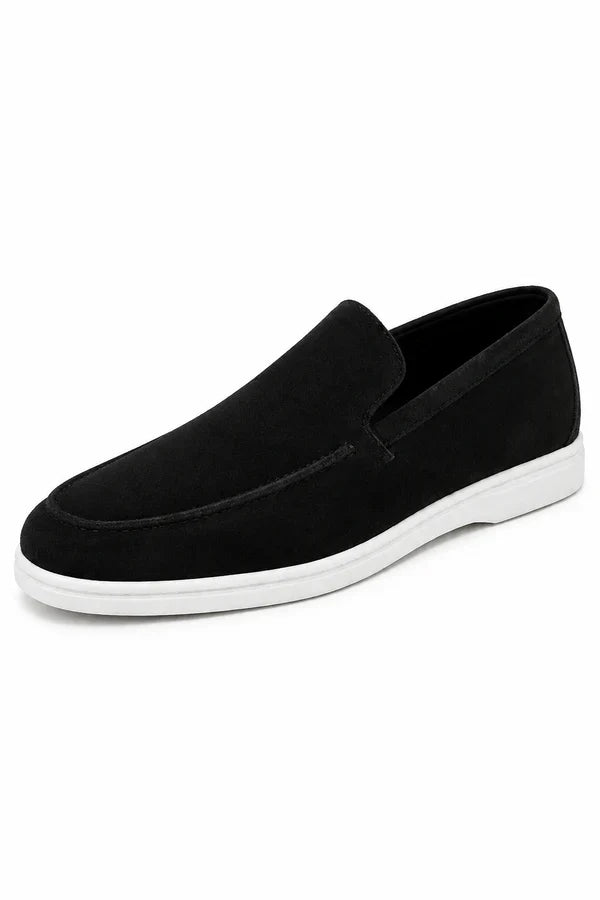 The Sheridan Men's Lightweight Slip On Suede Loafers - Black
