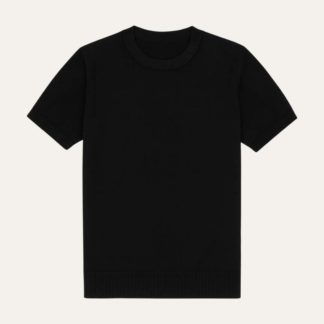 The Evoque Men’s Slim Fit Cashmere Shirt – Lightweight Short Sleeve Knit