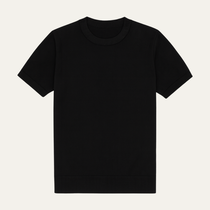 The Evoque Men’s Slim Fit Cashmere Shirt – Lightweight Short Sleeve Knit