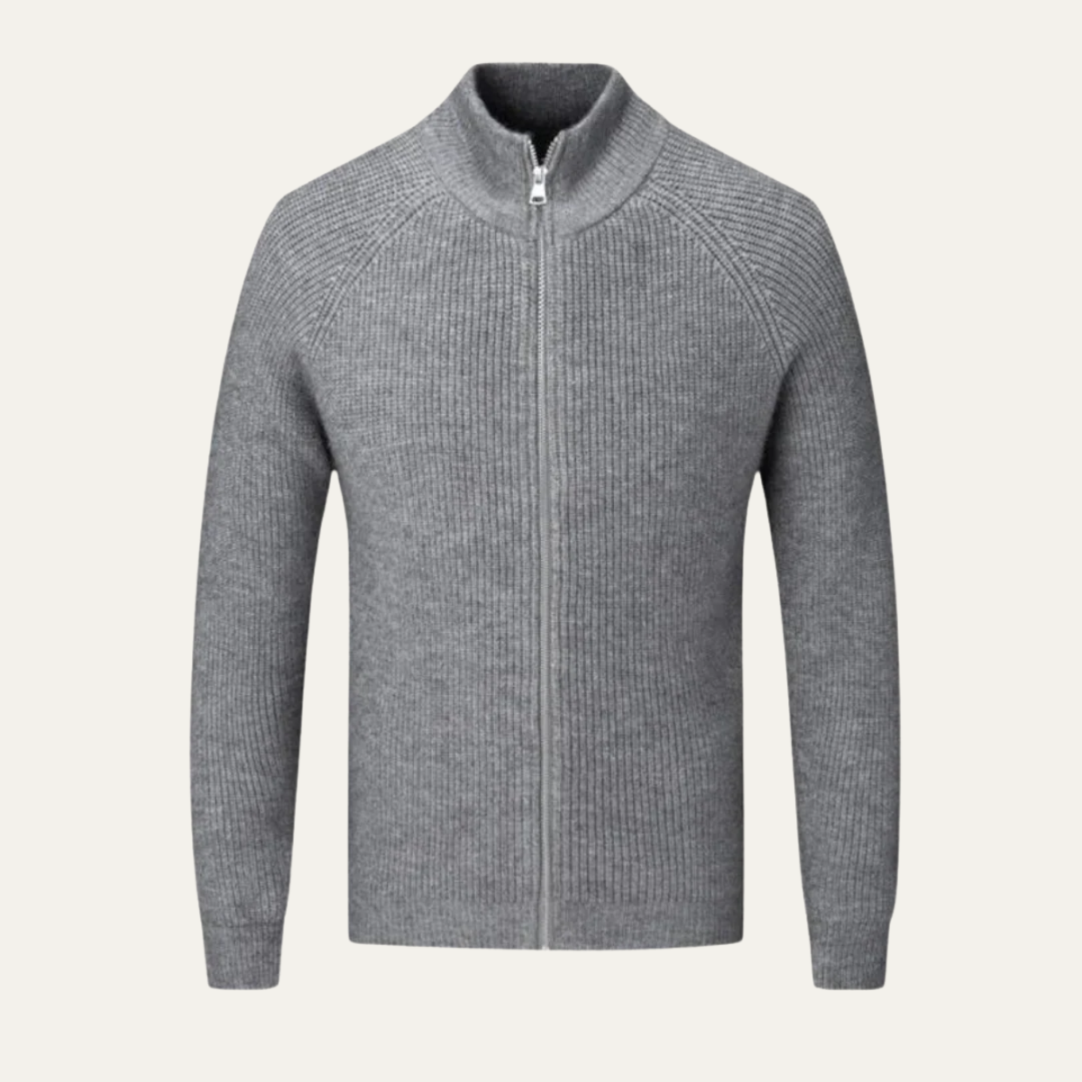The Richmond Men’s Elegant Merino Wool Zip Up Cardigan