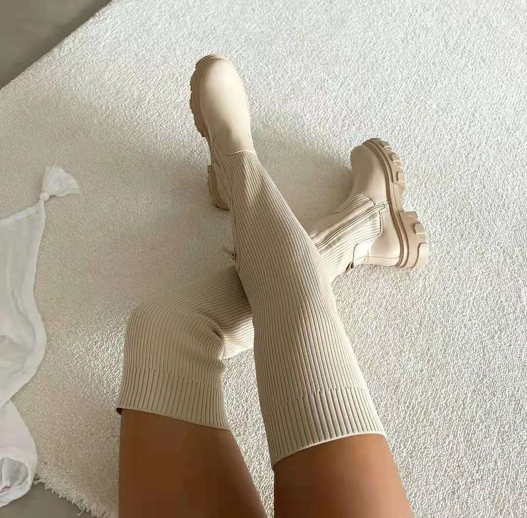 Elegant Over-the-Knee Fitted Boots for Women