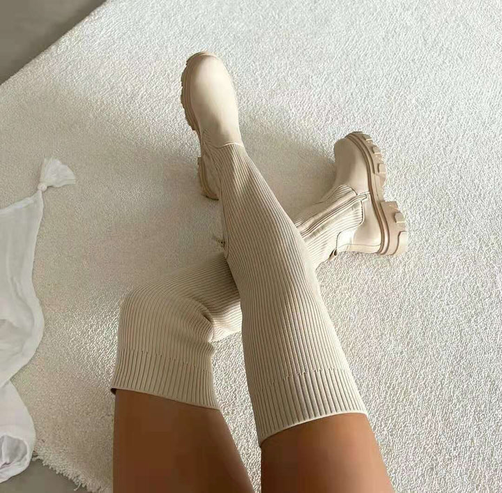 Elegant Over-the-Knee Fitted Boots for Women