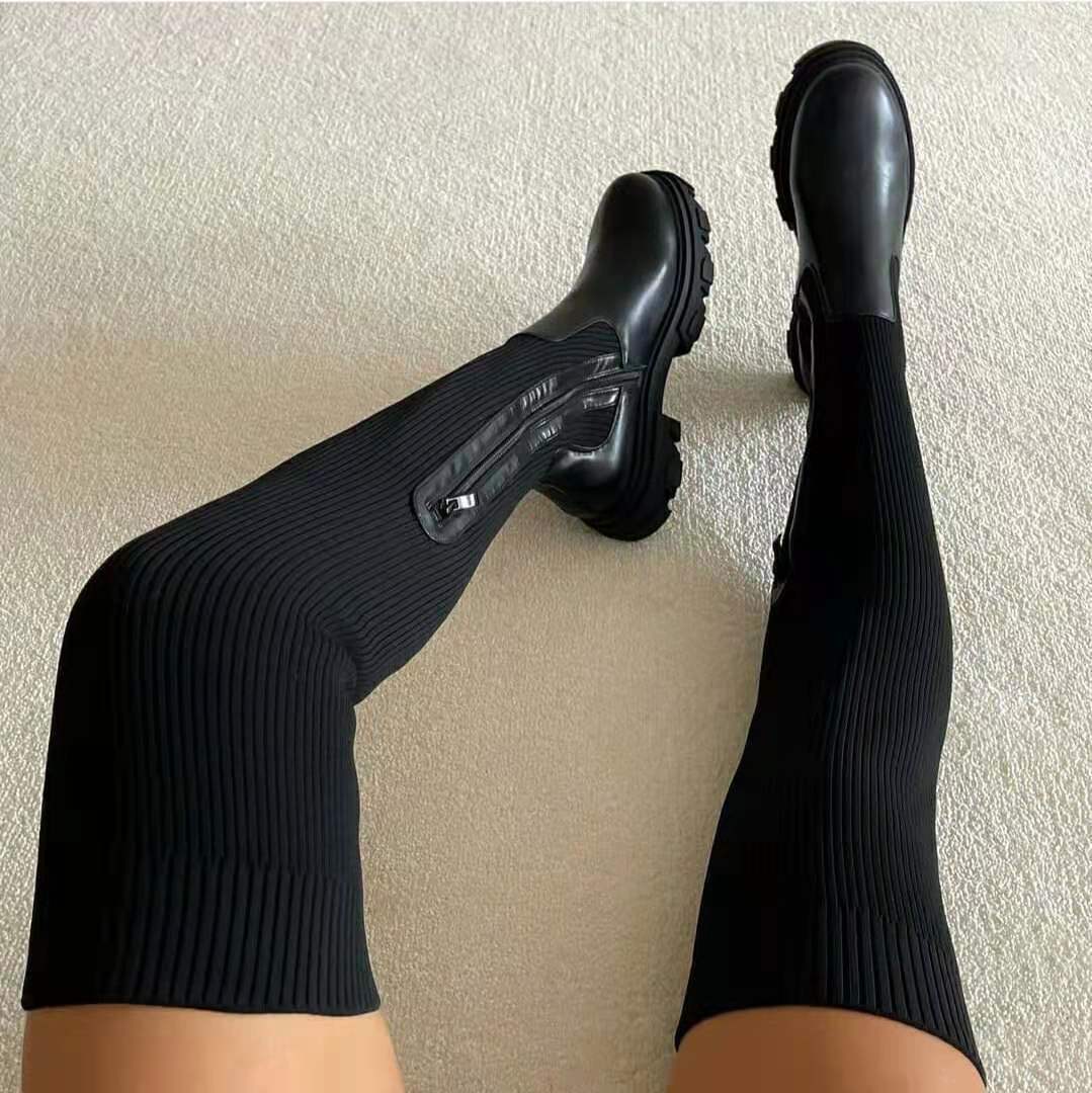 Elegant Over-the-Knee Fitted Boots for Women