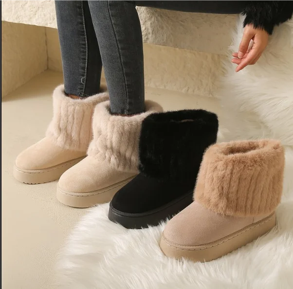 Women's Stylish Winter Boots Plush Lining