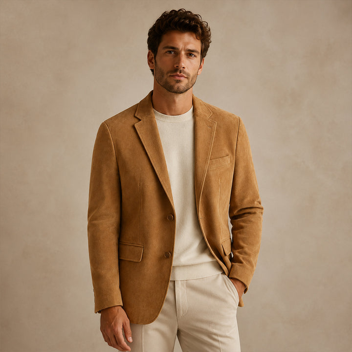 The Policoro Men’s Single Breasted Blazer with Notched Lapel