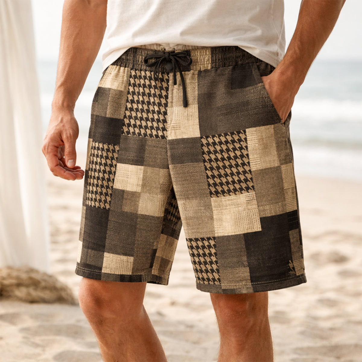 The Oakwood Men’s Colorful Casual Summer Drawstring Shorts