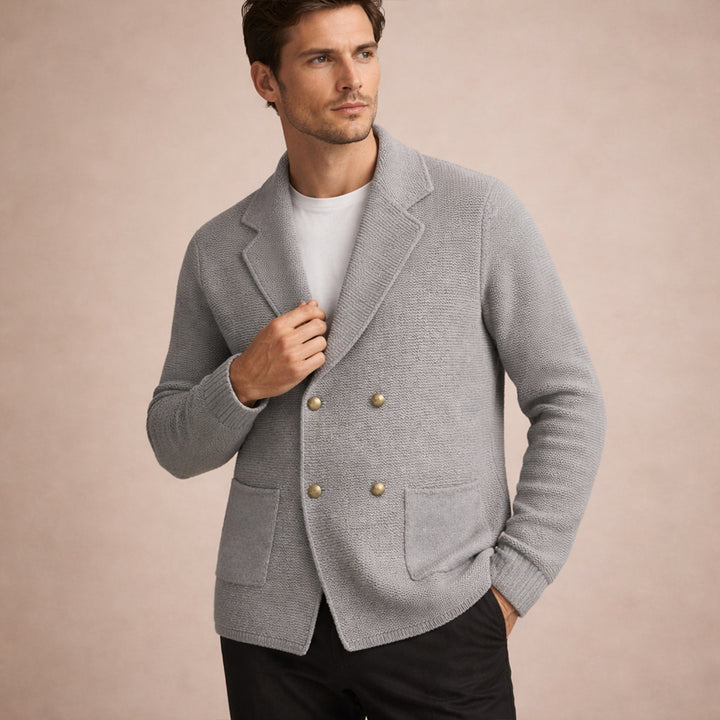 The Pisa Men’s Smart Casual Double Breasted Knit Cardigan