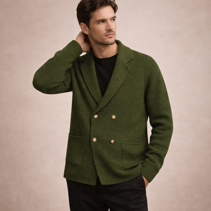 The Pisa Men’s Smart Casual Double Breasted Knit Cardigan
