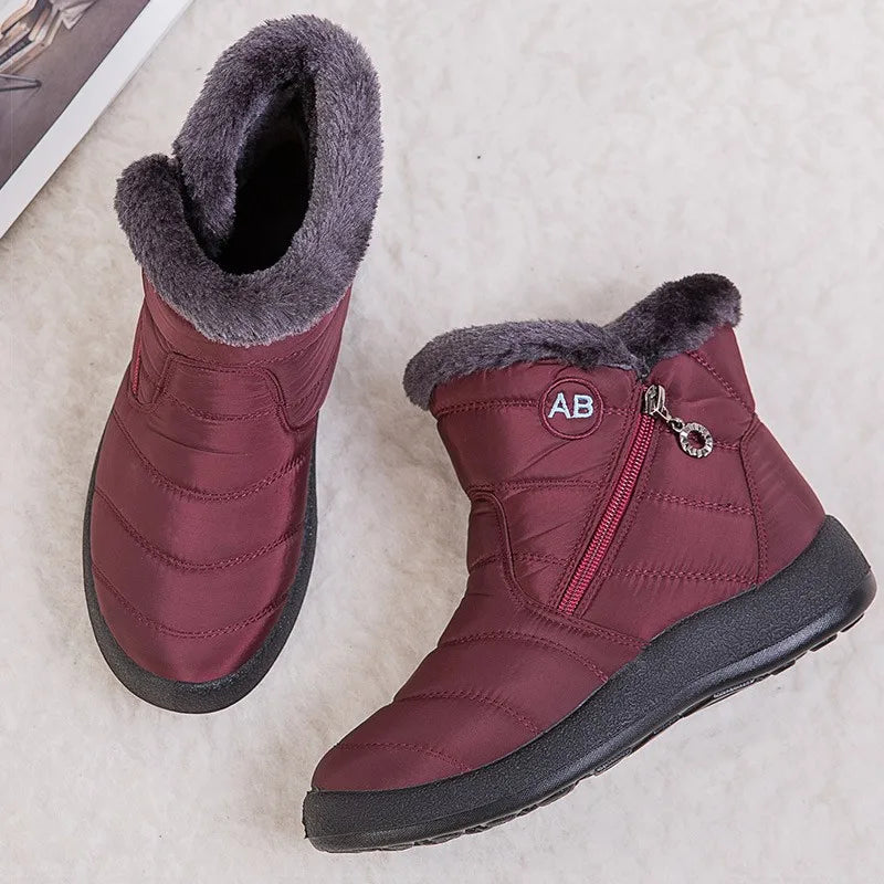 Cozy Fleece-Lined Women's Ankle Boots for Winter