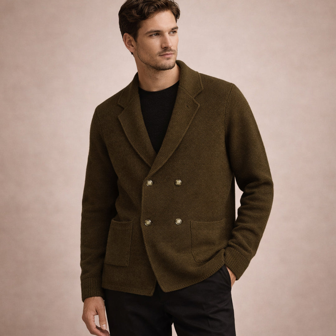 The Pisa Men’s Smart Casual Double Breasted Knit Cardigan