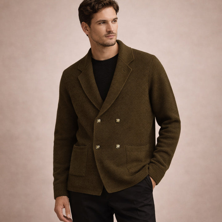 The Pisa Men’s Smart Casual Double Breasted Knit Cardigan