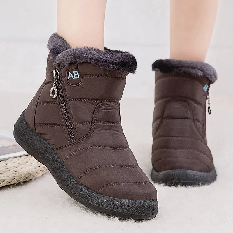 Cozy Fleece-Lined Women's Ankle Boots for Winter