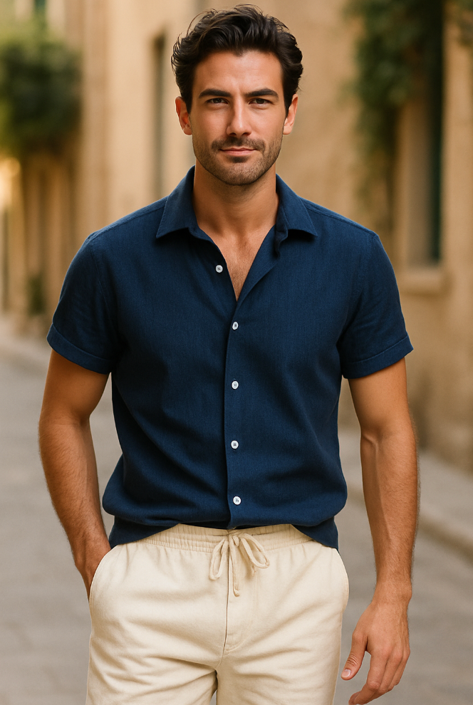 The Amalfi Linen Set – Summer Shirt & Pants for Men