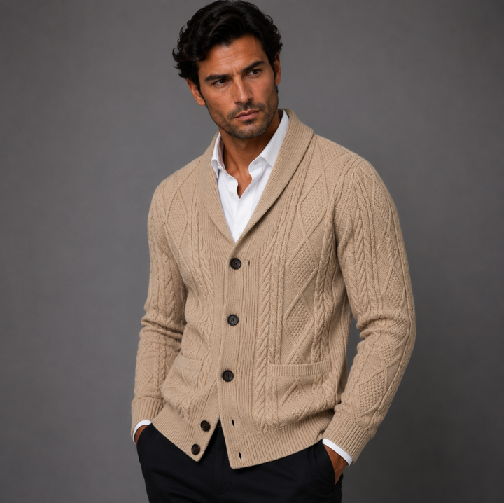 The Winchester Men's 100% Cashmere Cardigan