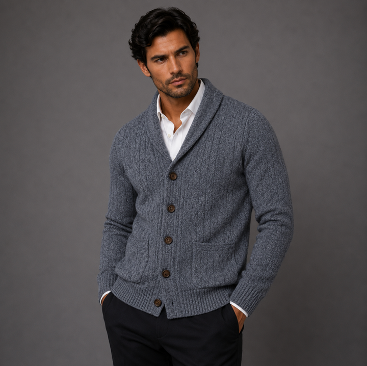 The Winchester Men's 100% Cashmere Cardigan