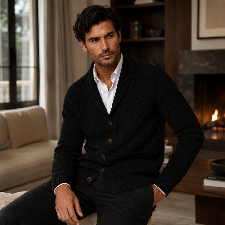 The Winchester Men's 100% Cashmere Cardigan