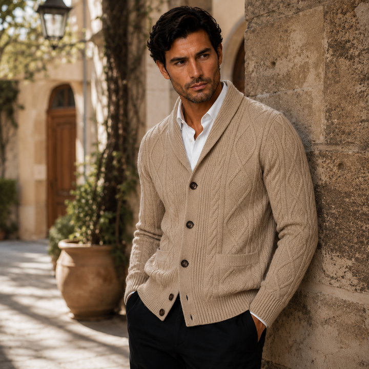 The Winchester Men's 100% Cashmere Cardigan