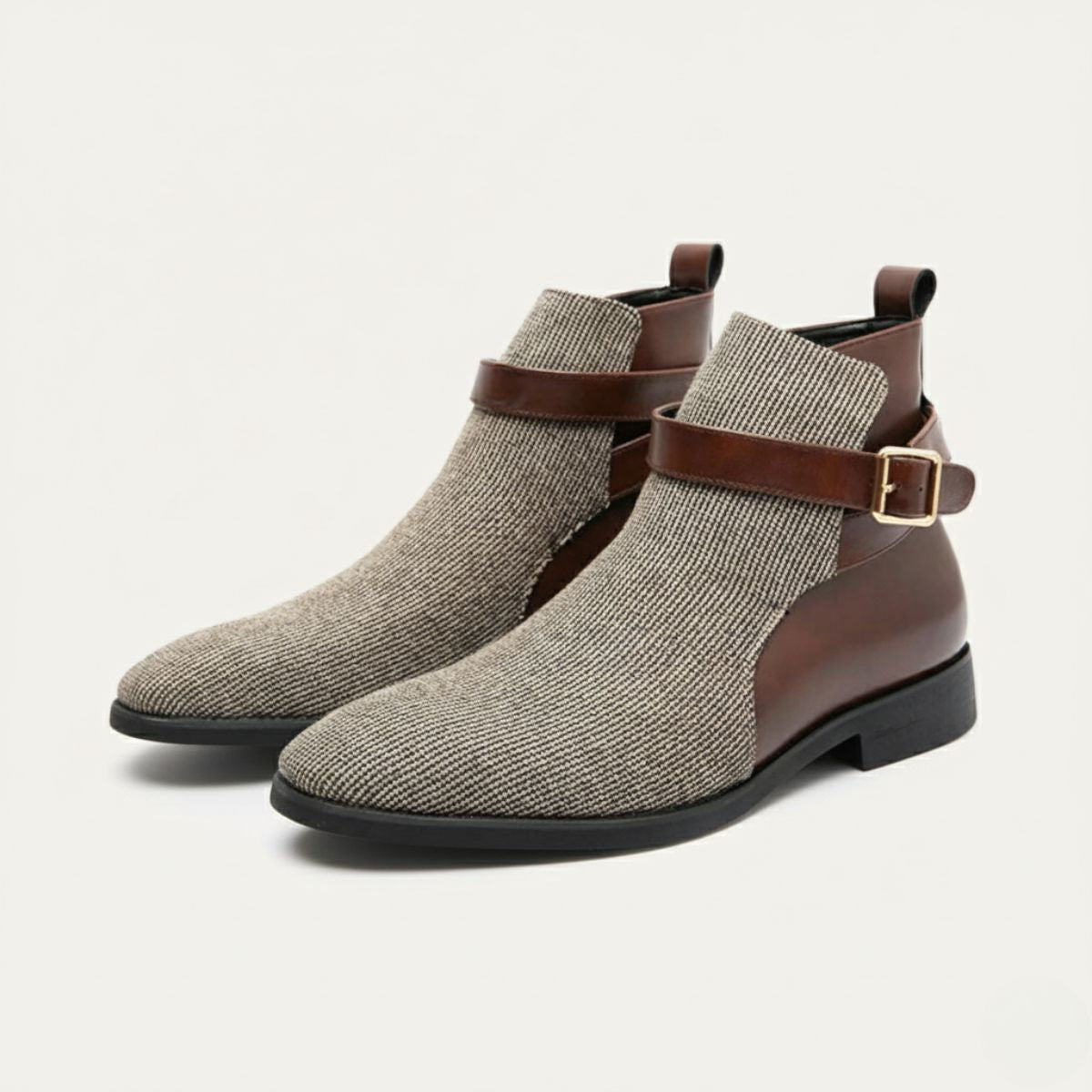 The Shetland Men&#39;s Elegant Modern Buckle Chelsea Boots