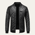 The Colfosco Men’s Winter Quilted Leather Bomber Jacket