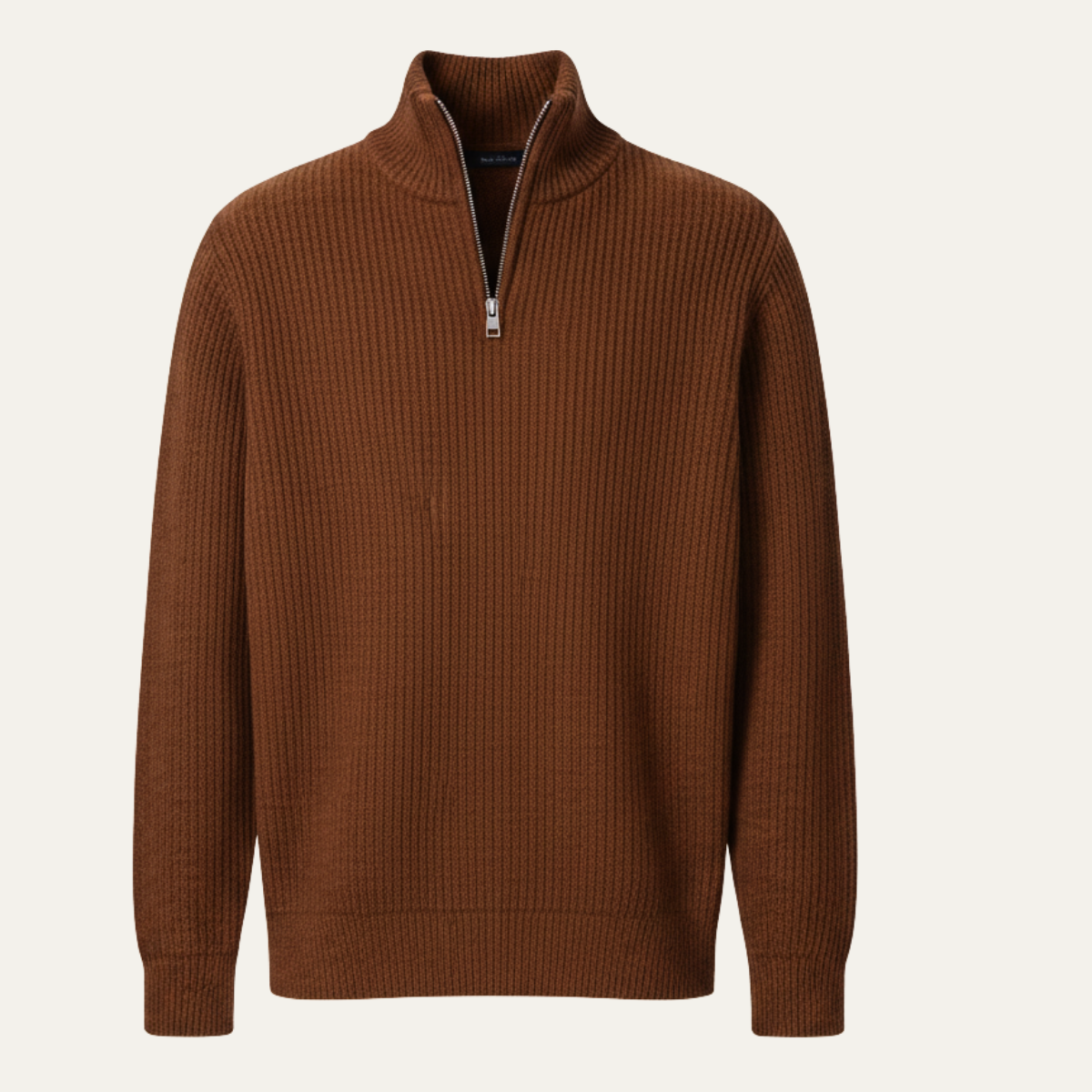 The Edinburgh Men’s Quarter Zip Ribbed Knit Casual Sweater