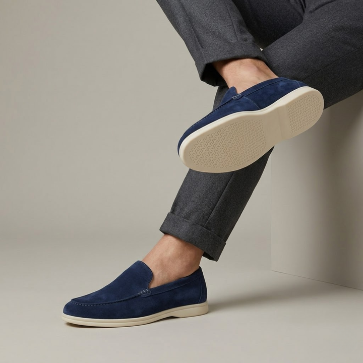 The Venetian Men's Trendy Suede Slip On Loafers