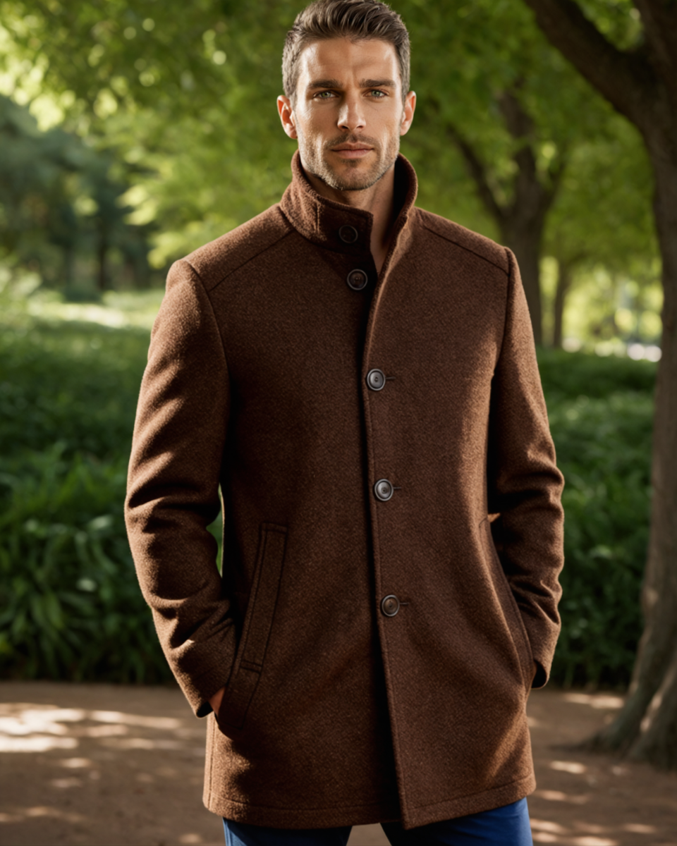The Highlander Men’s Premium Wool Winter Overcoat
