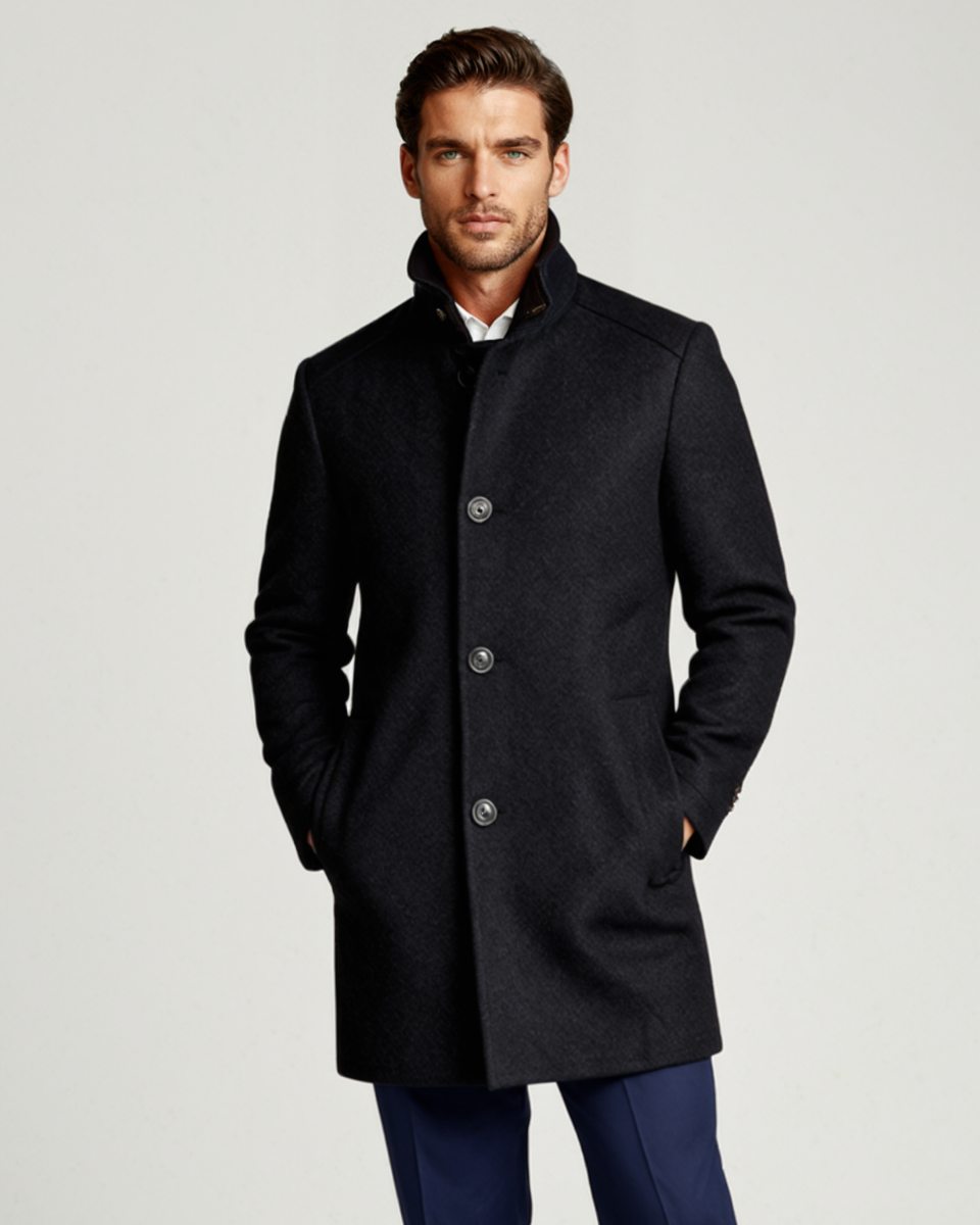 The Highlander Men’s Premium Wool Winter Overcoat