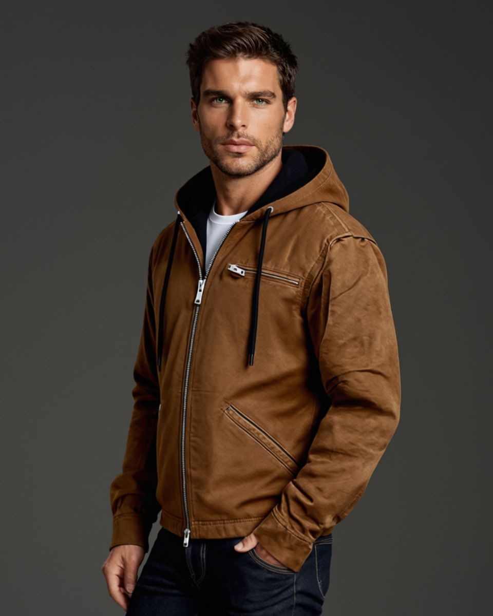 The Northcrest Men’s Fleece Lined Hooded Winter Jacket