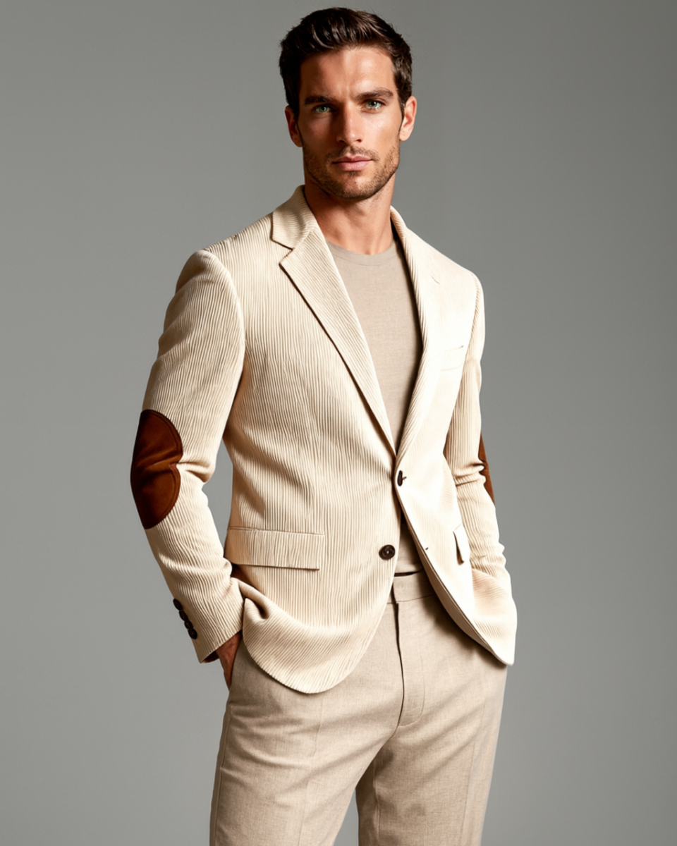 The Fairmont Men’s Vintage Corduroy Blazer with Elbow Patches