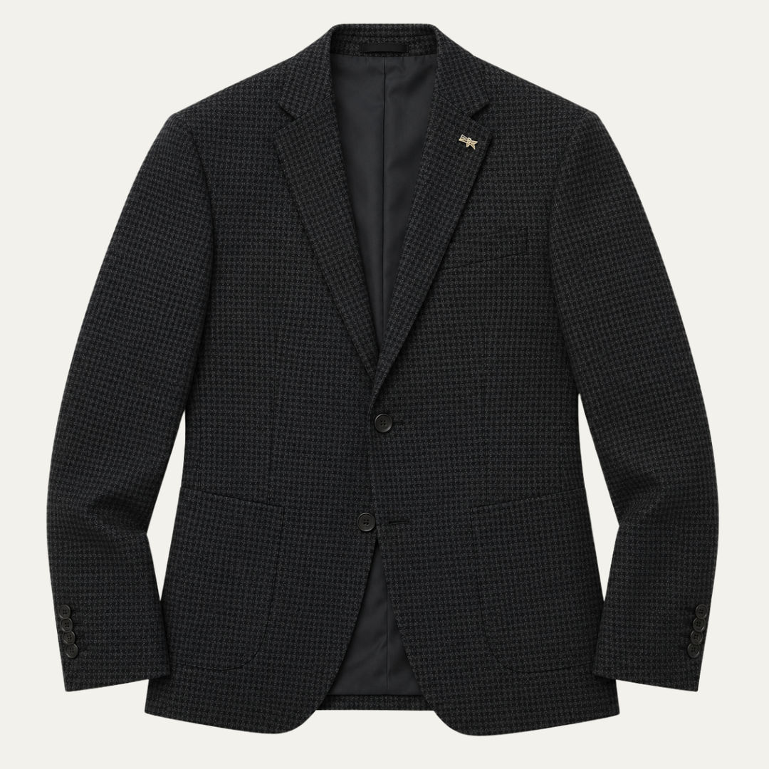 The Henderson Men's Smart Slim Fit Business Blazer - Black