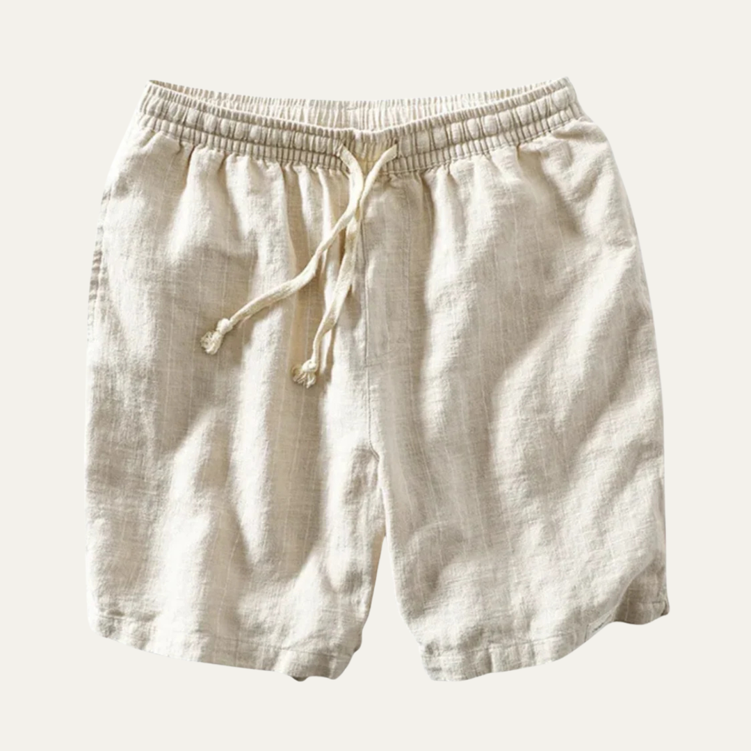 The Boulder Men's Striped Linen Drawstring Summer Shorts