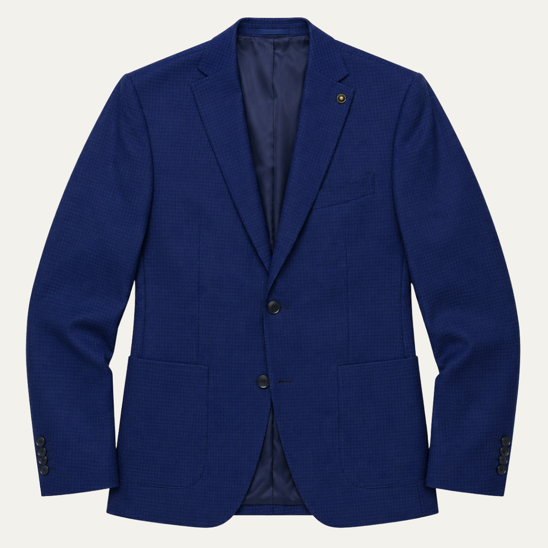 The Henderson Men's Smart Slim Fit Business Blazer - Navy Blue
