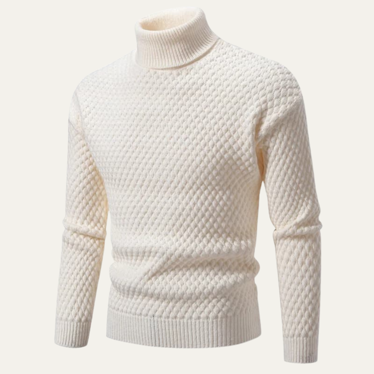 The Lavagna Men’s Thick Wool Knit Turtleneck Sweater