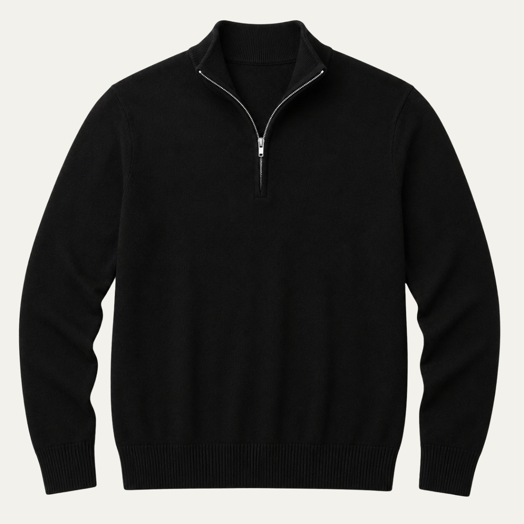 The Como Men's Quarter Zip Mock Neck Sweater