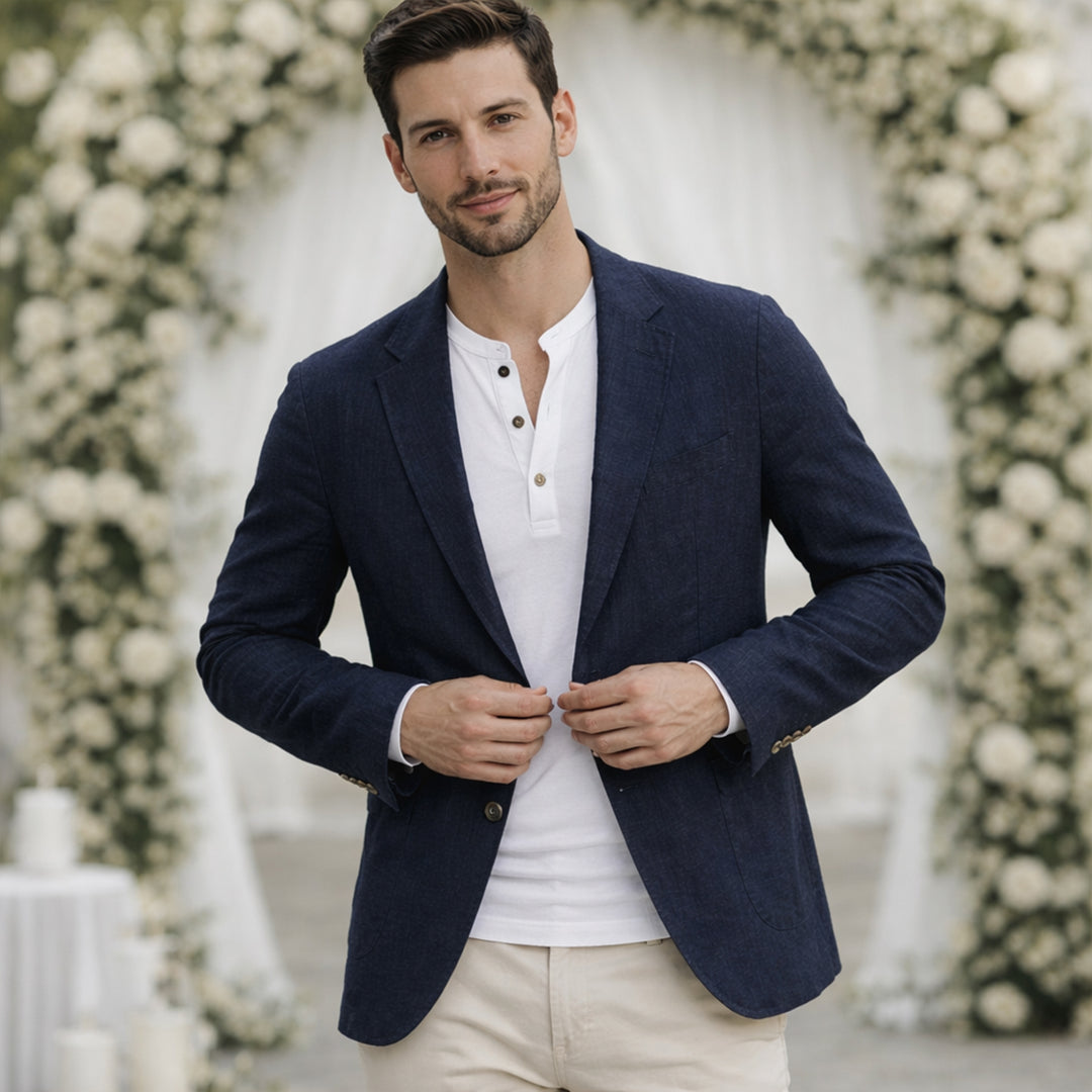 The Riviera Cotton Summer Blazer - Wedding Guest Men - Formal Occasions