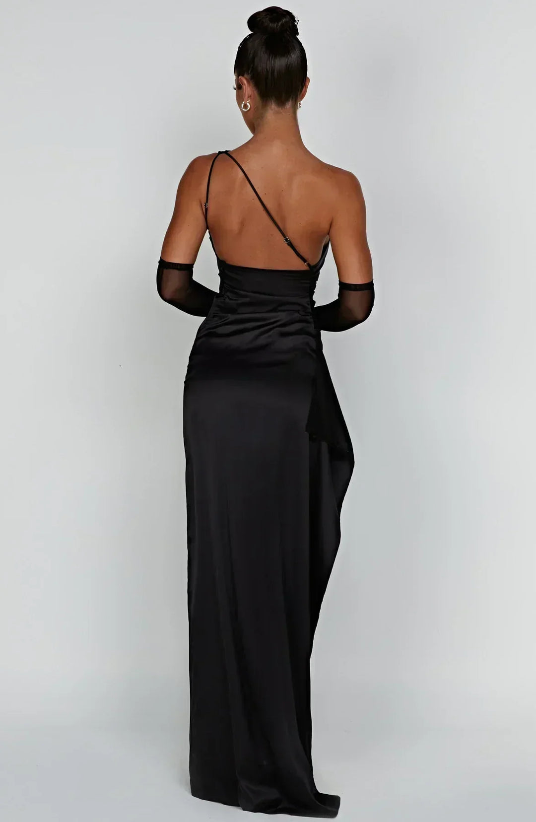 Women's One Shoulder Satin Evening Dress