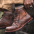 The Lucca Men’s Lace Up Vintage Leather Ankle Boots
