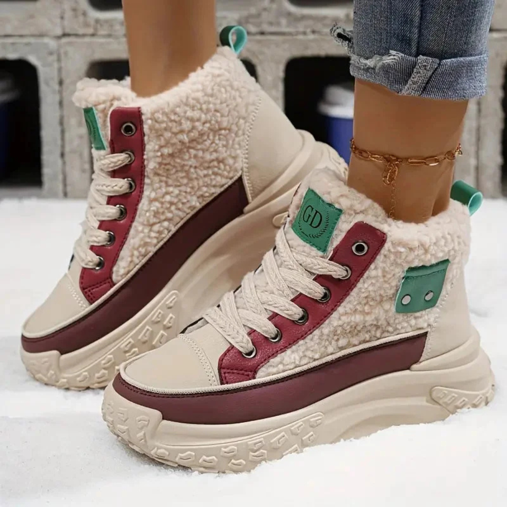Women's Cozy Lined Boots with Chunky Platform Sole