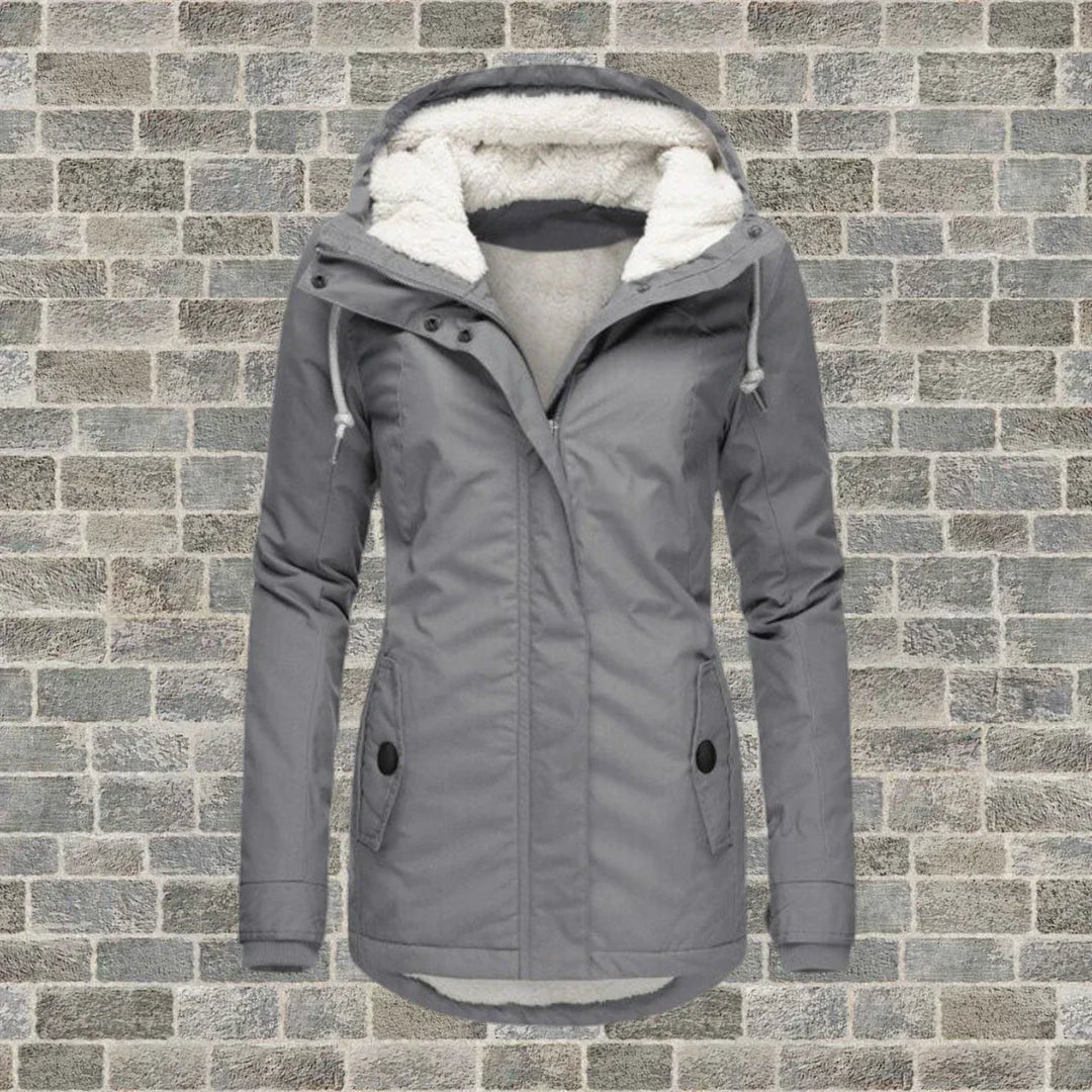 Women's Fur Hooded Winter Parka – Warm Fleece Lined Jacket
