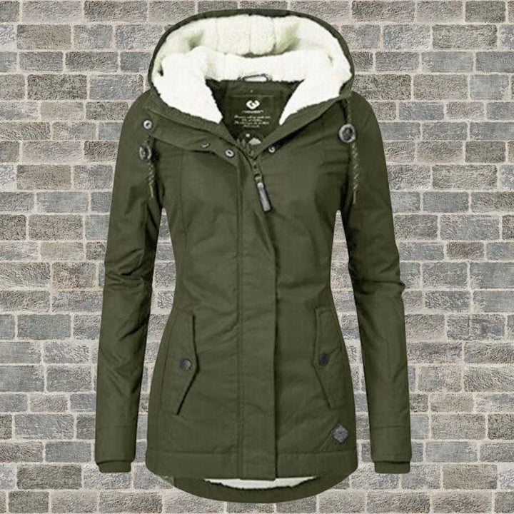 Women's Fur Hooded Winter Parka – Warm Fleece Lined Jacket