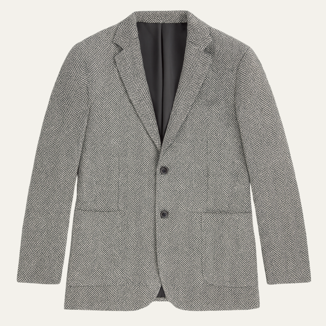 The Davos Men’s Smart Casual Single Breasted Wool Blend Blazer