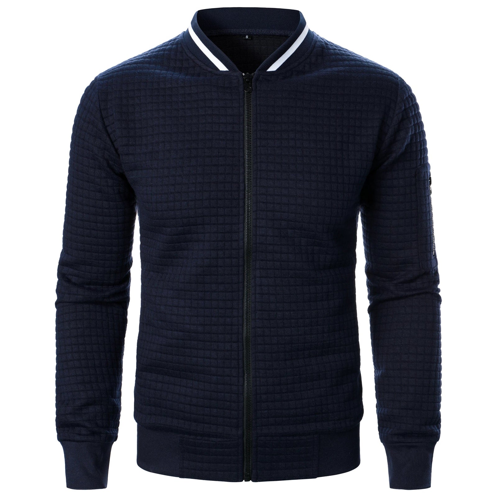 The Harlow Cotton Cardigan for Men – Tailored with Zip