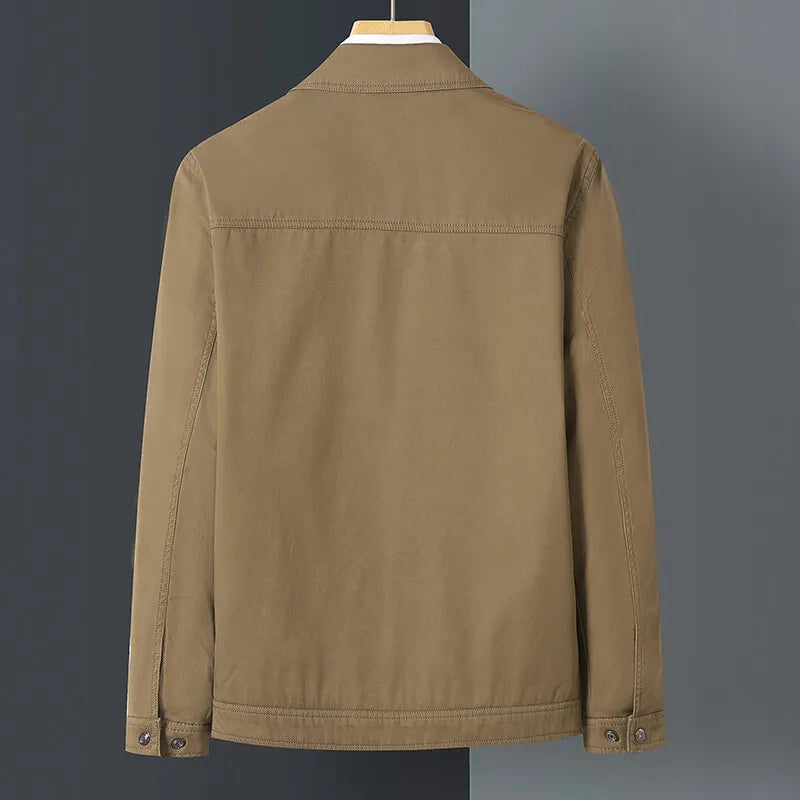 The Fairford Harrington Cotton Jacket with Zip Front for Men