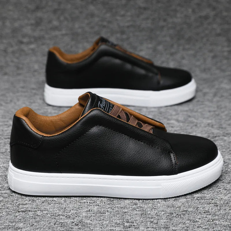 The Ashford Premium Leather Slip On Orthopedic Trainers for men
