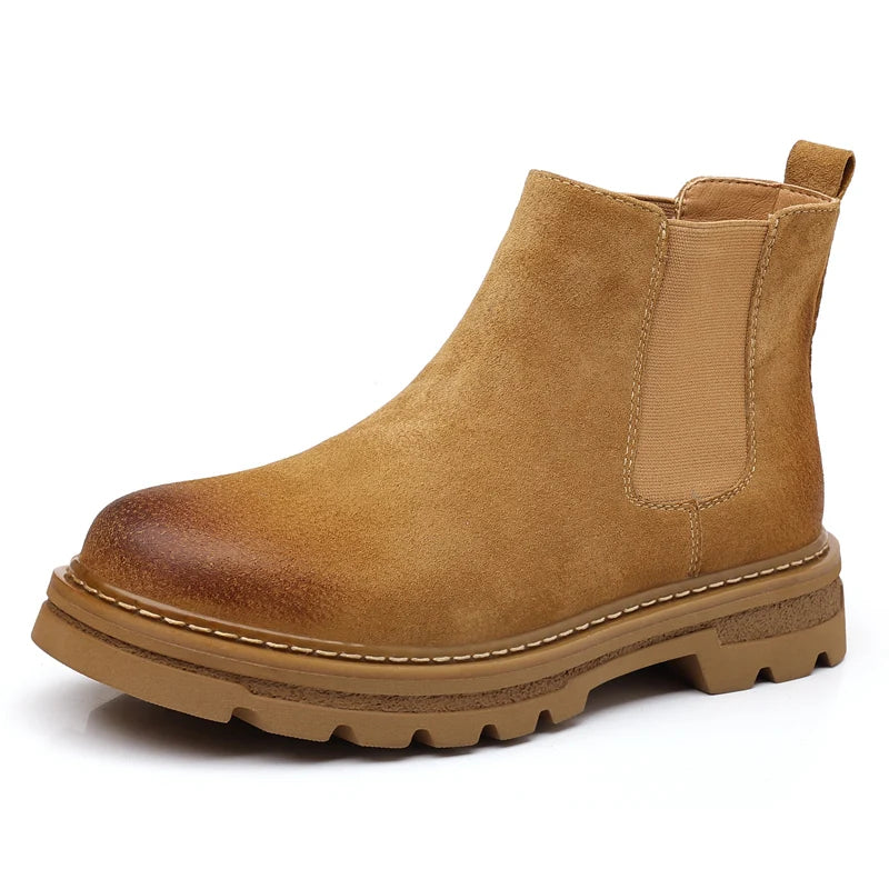 The Cardiff Bay Men's Confortable Suede Chelsea Boots